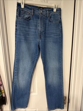 7 FOR ALL MANKIND - Blue Straight-Leg Jeans